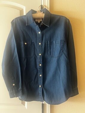 Talbots Indigo Denim Button-Down Shirt
